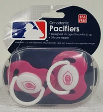 Cincinnati Reds Pink Baby Pacifiers 2 Pack [NEW] MLB Infant Newborn Baby Fanatic
