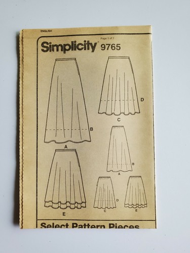 Vintage 90er Simplicity 9765 Schrägröcke Größe 10-14 Schnittmuster Damen ungeschnitten - Bild 7 von 10