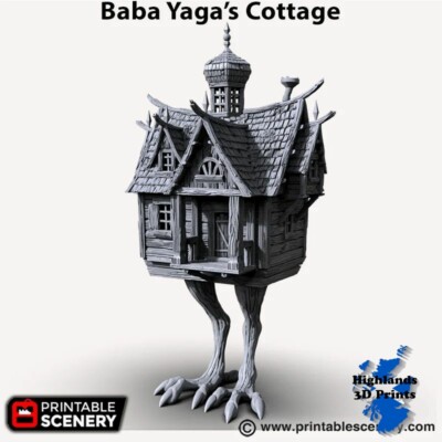 Baba Yagas Cottage Scatter Terrain Tabletop Gaming DnD 3D Druck 32/28/20/15/10