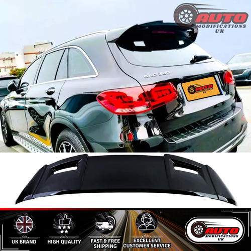 Mercedes GLC Class X253 Rear Roof Spoiler Boot Wing Lip SUV Gloss Black 2015+ - Picture 3 of 11