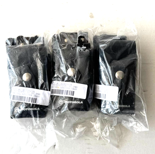 Lot of 3 Motorola Leather Swivel HLN9323A Holster Carry Case - Afbeelding 1 van 5