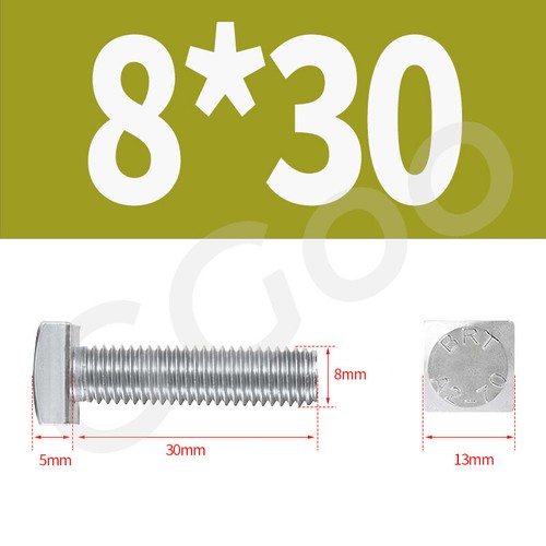 SQUARE HEAD SCREWS A2 STAINLESS STEEL FULLY THREADED BOLTS M4 M5 M6 M8 M10 M12 - Picture 35 of 70