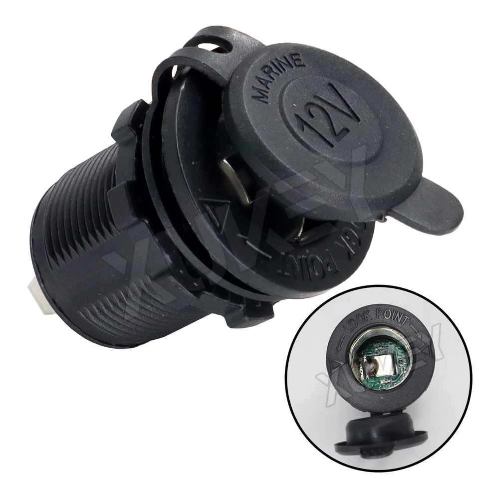 Car Marine Van Boat Cigarette Lighter Socket Charger Power Outlet Supply 12V - Image 3 of 4