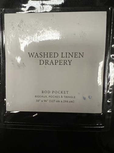 Restoration Hardware Washed Linen Drapery 50"x96" Indigo - Picture 1 of 4