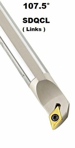 107,5° SDQCR/ L Bohrstangen für DCMT /DCGT Wendeschneidplatten mit Rechnung - Picture 10 of 11