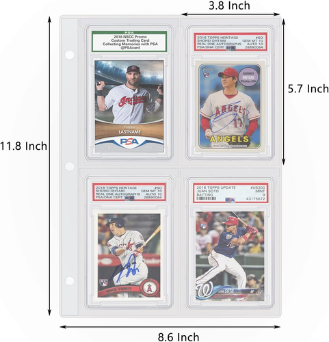 Graded Card Slab Binder Pages for Storage & Display, Compatible with 40 PSA, BGS - Picture 3 of 12