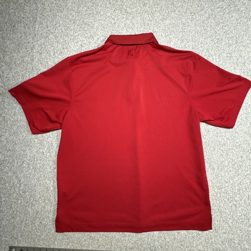 Footjoy Men’s XL Extra Large Short Sleeve Red Golf Polo FJ Golf Logo - Picture 5 of 8