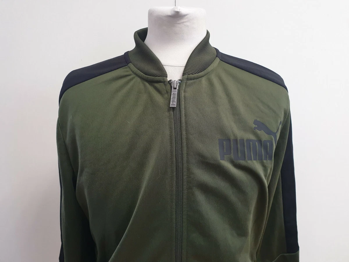 Black and green sales puma tracksuit
