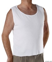 Silverts 280250103 Mens Adaptive Clothing - Snap Open Back Under Vest - Medium W Silverts 280250103 Mens Adaptive Clothing - Snap Open Back Under Vest - Medium W
