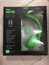Vivitar Neon Flip Stereo HeadPhones With In Line Mic