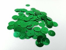 PERLANDO: 120 B&Ouml;HMISCHE PAILLETTEN GR&Uuml;N AUS NEU GABLONZ 10 MM (106/1)