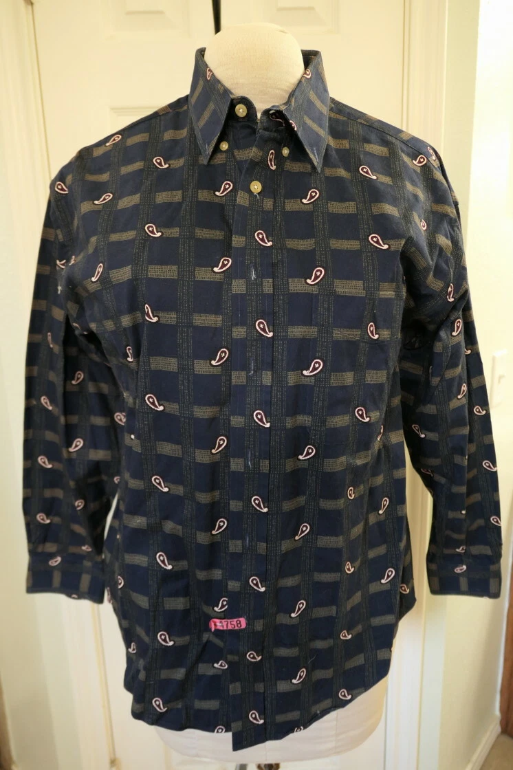 Textures by Supreme robe col boutonné cachemire décontractée chemise manches longues M