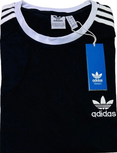 MEN'S ADIDAS ORIGINAL SHORT SLEEVE THREE STRIPE T-SHIRT UP TO 70% SUMMER SALE - Picture 2 of 9