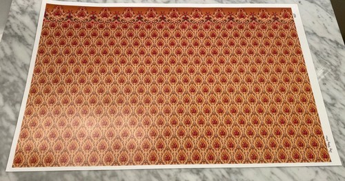 Antik Vintage Zimmerbox Puppenhaus Blumen Tapete & Rand Auswahl - Bild 3 von 4