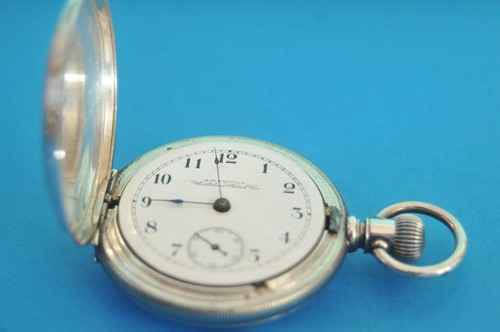 Goliath size WALTHAM solid silver grade sterling vintage poket watch mzmr - Picture 6 of 10