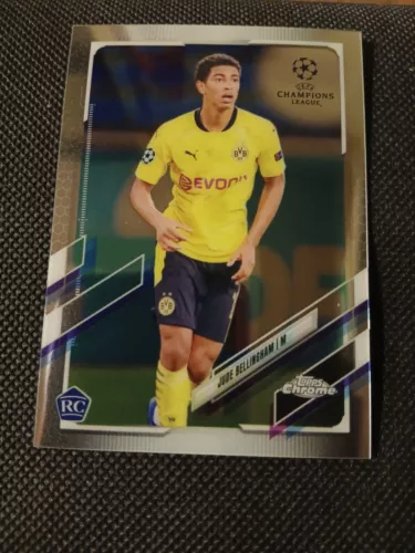 2021 JUDE BELLINGHAM TOPPS CHROME SOCCER ROOKIE CARD RC #68 ENGLAND DORTMUND 