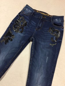desigual embroidered jeans