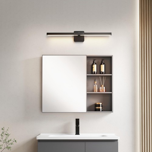 Elegant 14W LED Vanity Light - 4000K for Makeup & Bathroom, Anti-Glare, Black - Picture 1 of 7