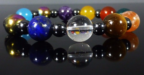 CHAKRA BEAD BRACELET - HEALING / REIKI / HEMATITE / Magnetic - Picture 7 of 8