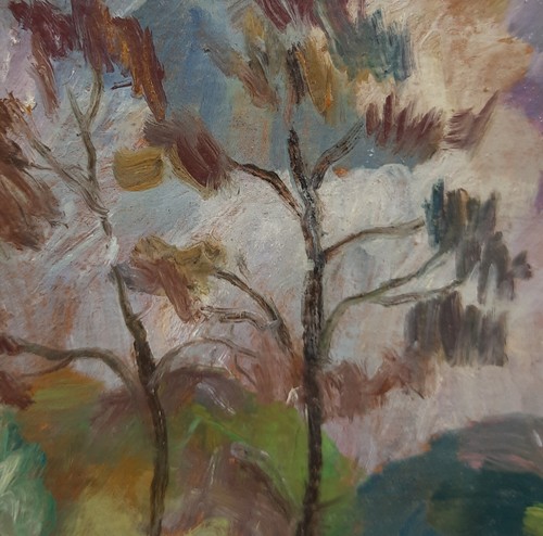 Herbstlandschaft, Bäume, Original Ölgemälde, ukrainischer Künstler - Bild 8 von 9