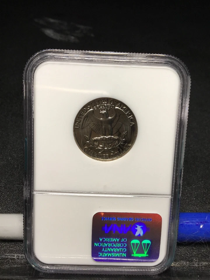 1967 Washington Quarter, MS68 Cameo, Certified, 8655 - Image 2 of 4