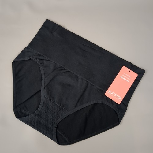 YUMMIE Nylon Brief Women's Underwear Sz S/M Black YT6-576 (New) - Picture 4 of 6
