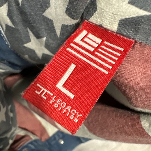 Jordan Craig Jacket Mens/womens L Blue Legacy Edition Denim Distressed Flag USA - Picture 12 of 13