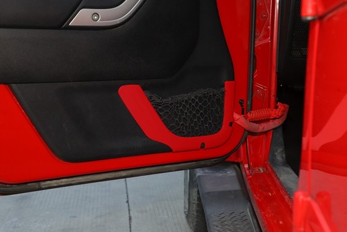 4PCS Red Car Door Storage Pocket Net Cover Trim For Jeep Wrangler JK 4Door 2011+ - Picture 7 of 17