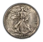 1944 50c Walking Liberty Silver Half Dollar - Frosty Patina - BU - SKU-H3276