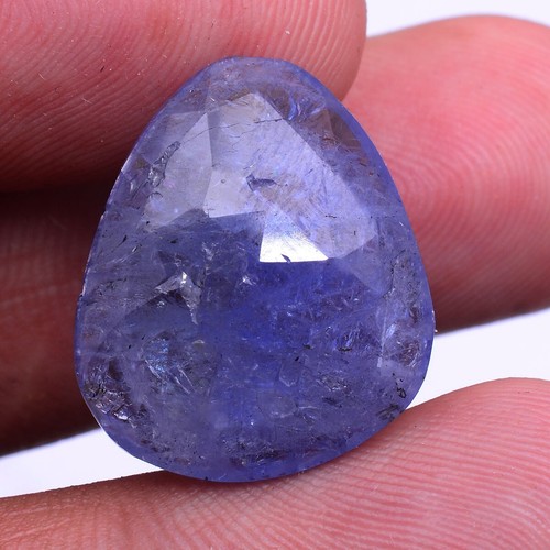 Enorme piedra preciosa suelta corte a cuadros de 20 mm*17 mm de tanzanita natural sin tratar de 13,15 quilates - Imagen 3 de 6