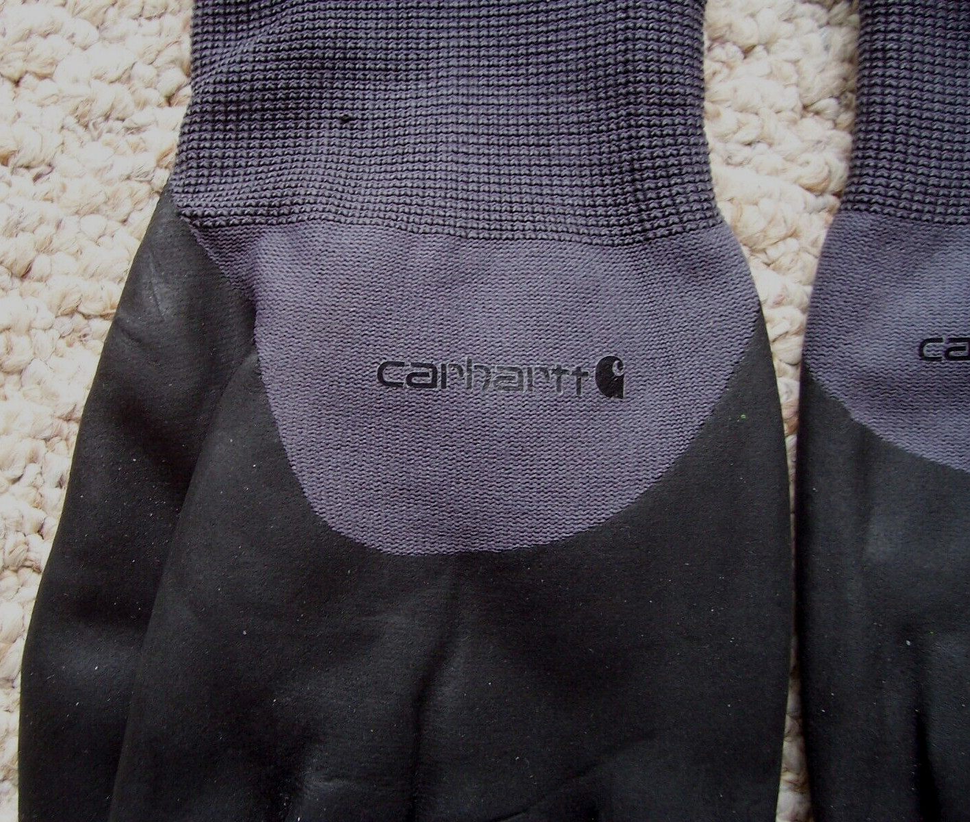 Carhartt Gloves Men's Black Nitrile Palm Nylon Shell Lined XL thumbnail 2