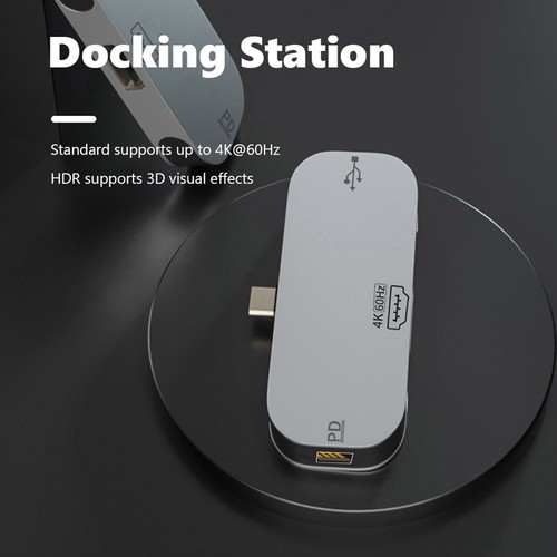 USB Hub Type C to HDMI C Port Adapter 3-in-1 Multi USB PD Dock Station Hard Disk - Picture 2 of 11