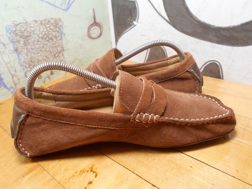 Alfani Brown Suede Penny Loafer Driving Mocs "Tigger" Men's 8M - Picture 7 of 11