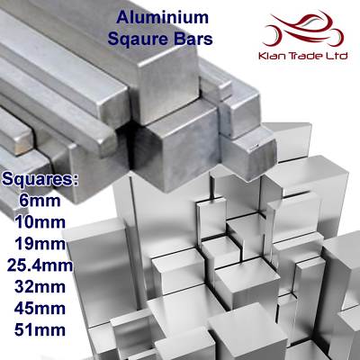 Aluminium Vierkant Stab Schaft massiv DREHMASCHINE FRÄSEN DREHEN 100mm - 300mm 6082