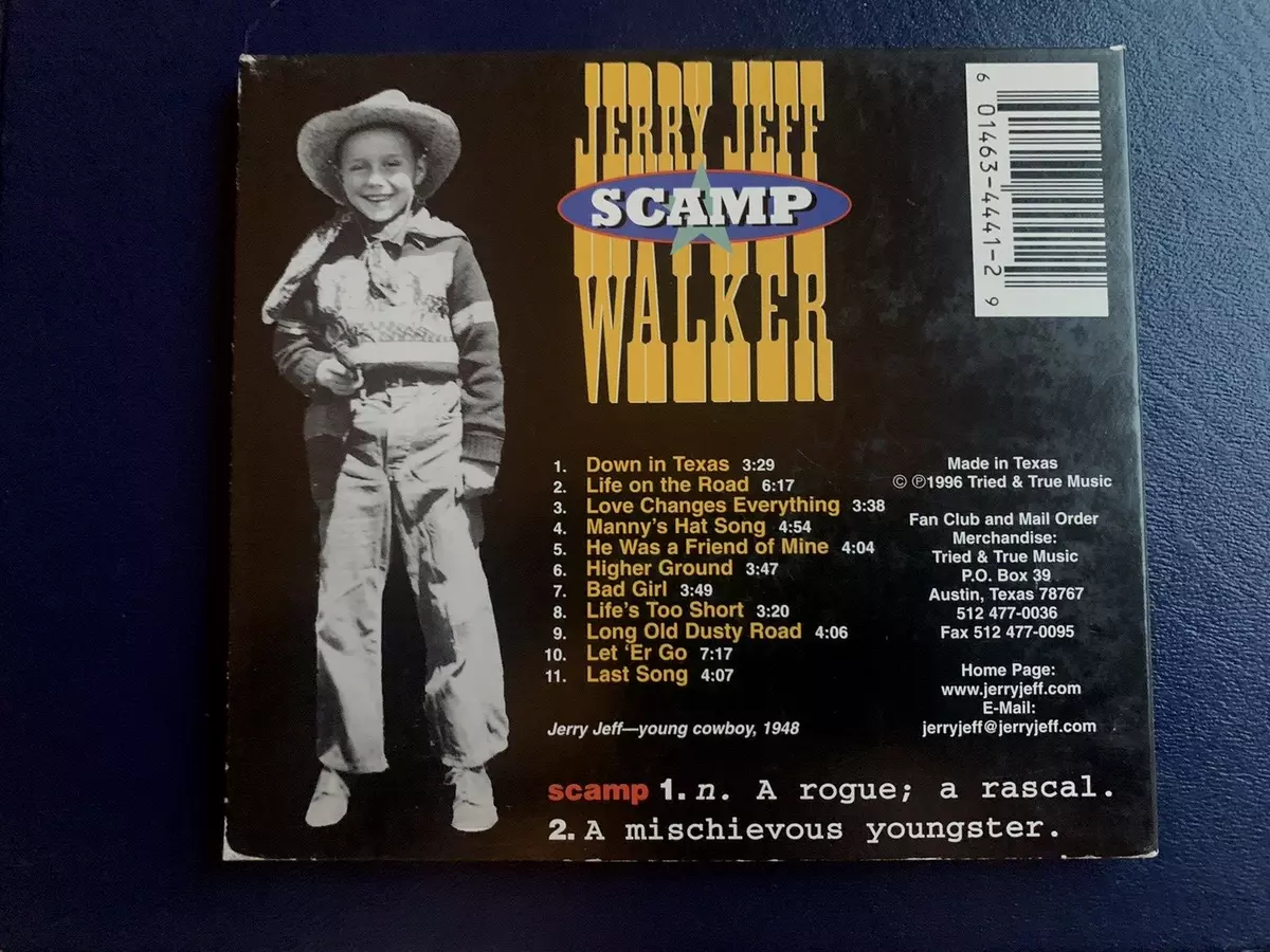 JERRY JEFF WALKER SCAMP Country Folk from the Gypsy Songman 1996 LN