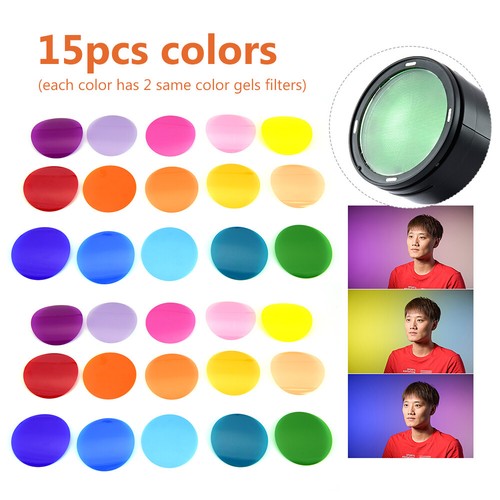 Godox V-11C Filters Kit for Godox AK-R1 15 Color Flash Gels Lighting Filter M1C0 - Picture 11 of 12