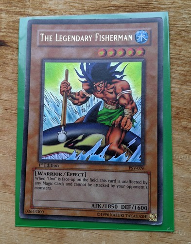 1996 Yu-Gi-Oh YuGiOh Holo Card The Legendary Fisherman 1st Edition PSV-076 Engli - Picture 6 of 14