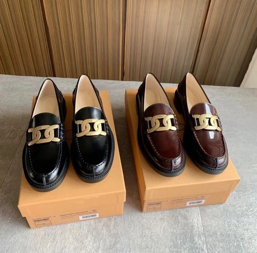 Tod's Mujer Cuero Puntera Redonda Plana Boca Poco Profunda Mocasines Zapatos - Imagen 7 de 26