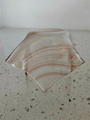 Fazzoletto Vintage Stile Murano Arte Vetro Pesca Beige Crema Girocollo Votivo - Foto 11 di 13