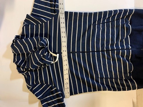 Icebreaker Women's Merino Wool Striped Long Sleeve Hooded Sweatshirt Size M - Picture 8 of 10