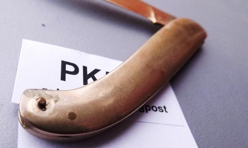 Solid Brass 1 Blade Jack Knife Thai Made VG-Exc 1960s - Picture 3 of 11