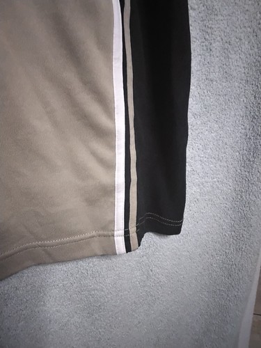 Gabicci Collezione True Heritage Mens Polo Shirt L Beige Black Colorblock Button - Picture 11 of 13