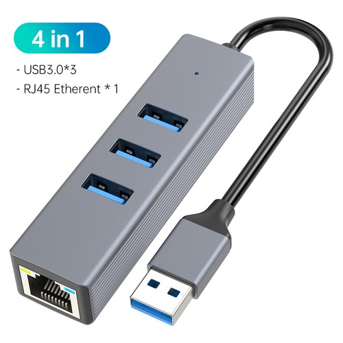 4 in 1 USB C 3 Ports USB 3.0 Type C HUB USB to Rj45 1000Mbp for MacBook Laptop - Picture 13 of 13
