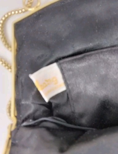 Vintage Walborg Clutch Evening Purse Handbag Black Silver Bronze Gold Beaded - Picture 9 of 15