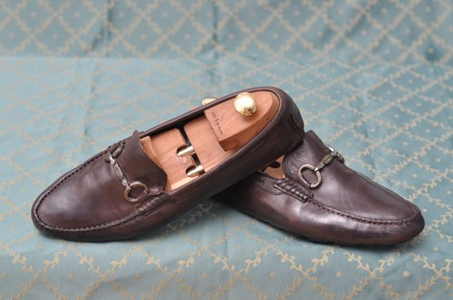 DOLCE und GABBANA Herren feinste braune Kalbs Mokassin Schuhe Gr. 42
