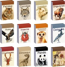 12 Sets (600 Sheets) Washi Sticker Books - Animal Themed - for Journaling