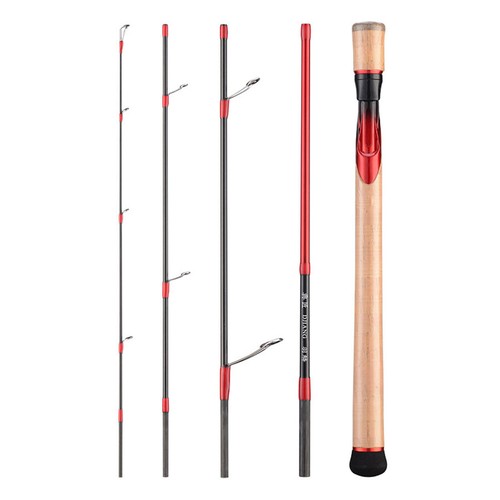 DJ Travel Spinning Fishing Rod 6' 6'6'' 7' 2-8lb Light Carbon Trout Rod 5 Piece - Picture 10 of 11