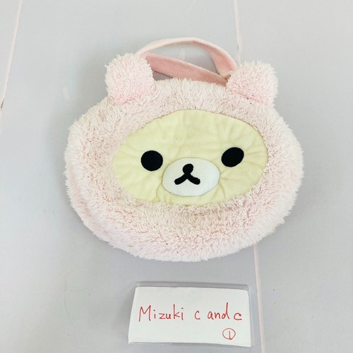 San-x Rilakkuma Korilakkuma Face Hand Bag White Pink Rabbit Costume Fluffy Rare - Picture 20 of 24