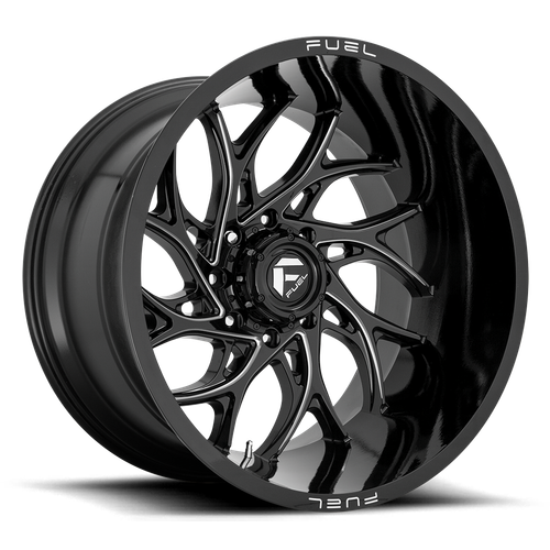 24 Inch Black Wheels Rims Fuel Runner 24x12 -44mm FOR Jeep Wrangler JK JL Set 4 - Picture 2 of 4