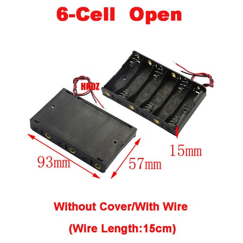Quality AA Battery Holder Connector Box Case 1~8 Posit Open/Enclosed With Switch - Picture 19 of 24